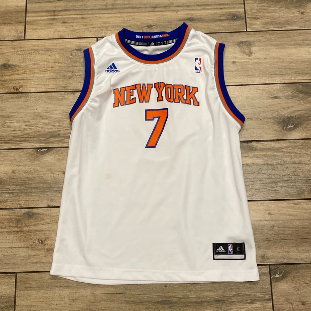 New York Knicks Adidas Carmelo Anthony Jersey #7 Size Boys L (14-16)